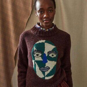 Caron Callahan Fletcher Wool Sweater Mask Intarsia